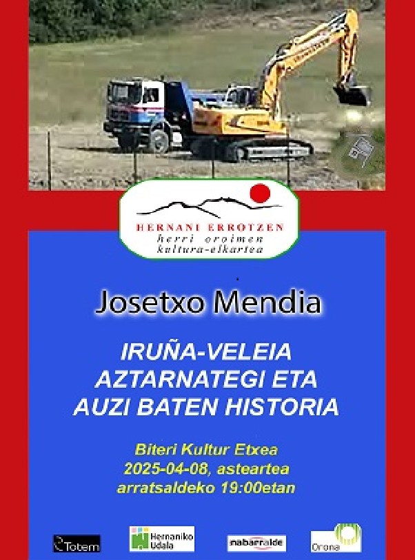 “Iruña-Veleia, aztarnategi eta auzi baten historia”, Josetxo Mendia Hernanin, apirilaren 8an